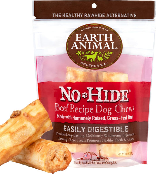 Earth Animal Beef No Hide Dog Chew - 2 Pack Small Chews (68g)