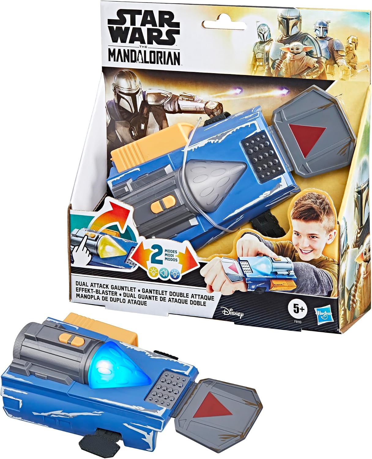 Star Wars The Mandalorian Dual Attack Gauntlet | Electronic Roleplay Toy with Lights & Sounds