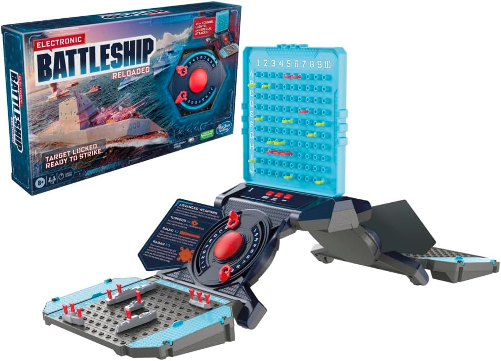Hasbro Gaming Electronic Battleship Reloaded Board Game, Naval Combat Strategy Game