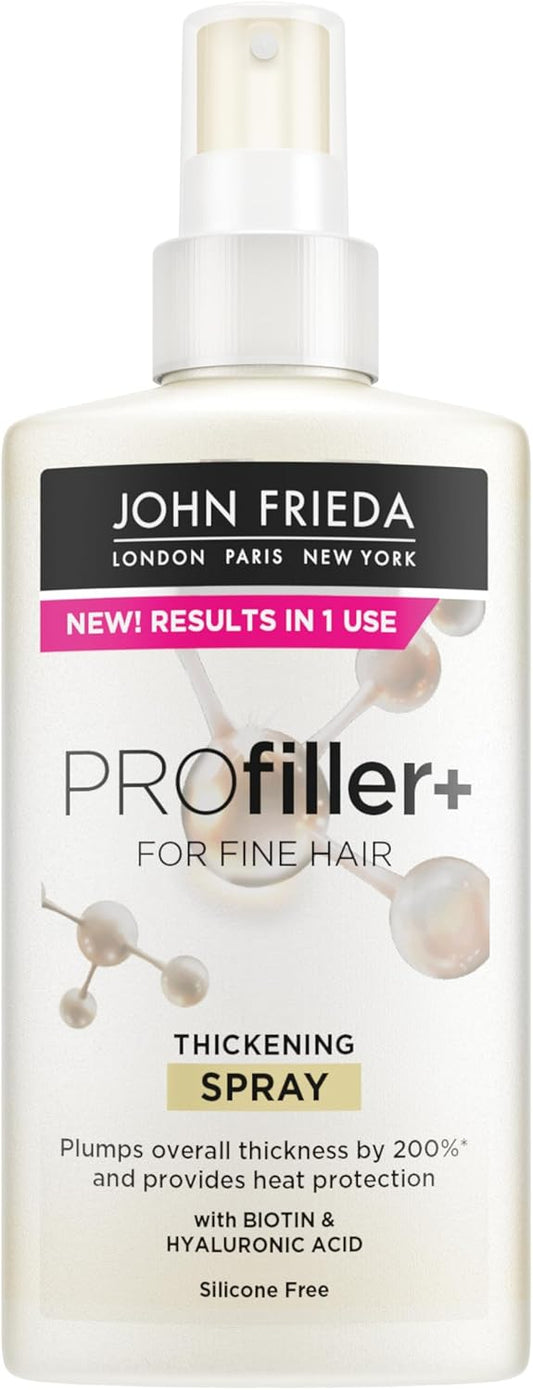 John Frieda PROfiller+ Thickening Spray Heat Protection 150ml | Volume Spray for Fine Hair