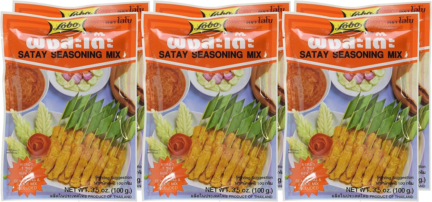 Lobo Satay Seasoning Mix 100g - Pack of 6