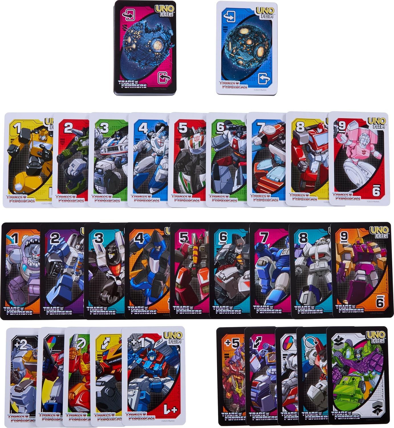 Uno Flip Transformers Card Game