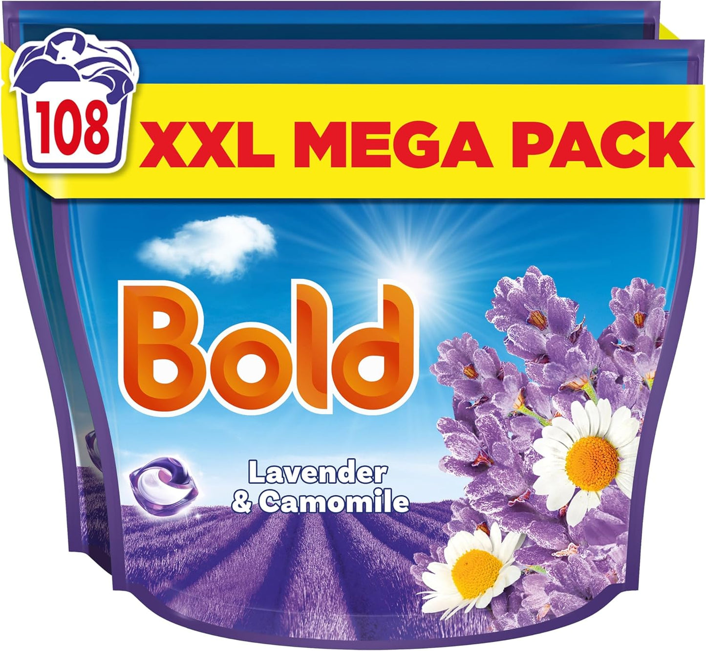 Bold Pods Laundry Capsules Lavender & Camomile 108 Washes | Laundry Detergent Pods