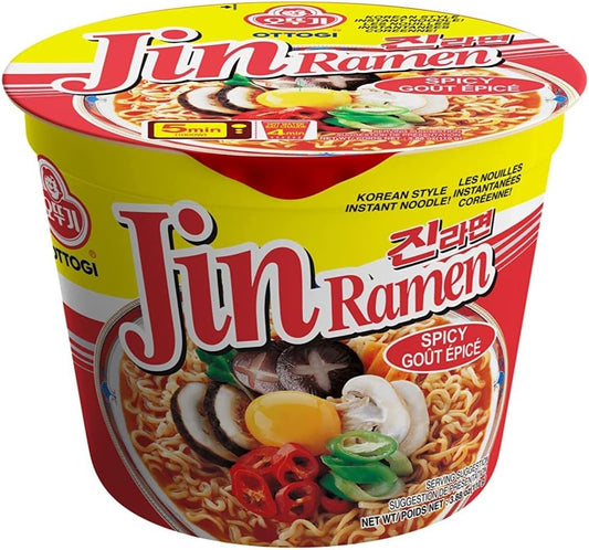 Ottogi - Jin Ramen Spicy Bowl 110g - Pack of 6