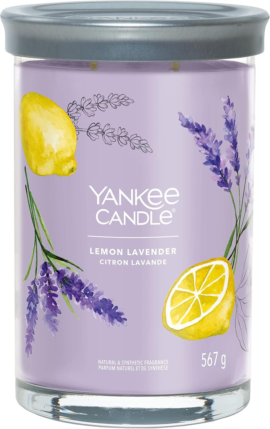 Yankee Candle Lemon Lavender Large Jar Tumbler | Scented Home Candle 110hr Burn Time