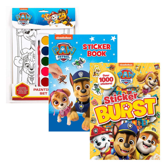 Paw Patrol Colouring, Sticker & Painting 3 Book Pack