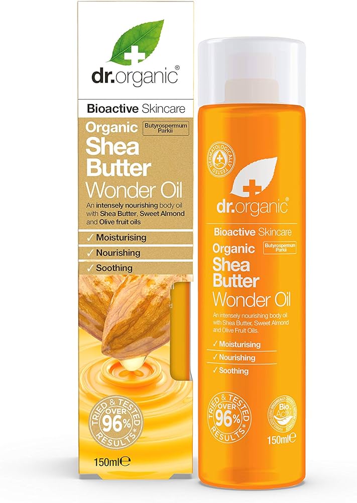 Dr. Organic Shea Butter Wonder Oil 150ml | Multi-Purpose Dry Skin & Hair Oil