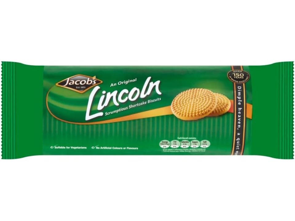 Jacob’s Lincoln Biscuits 200g | Classic Shortcake Tea Biscuits Pack of 1