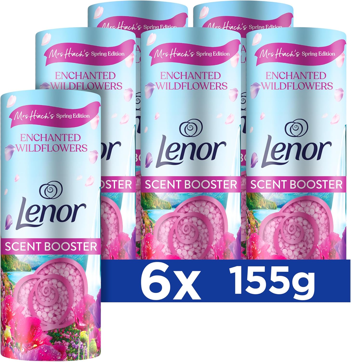 Lenor Scent Boosters Enchanted Wildflowers 6 x 155g | Laundry Fragrance Beads Booster