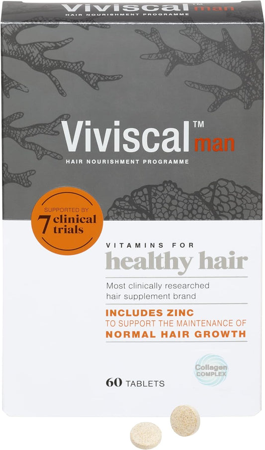 Viviscal Man Hair Growth Supplements 60 Tablets - BBE 31/05/2024