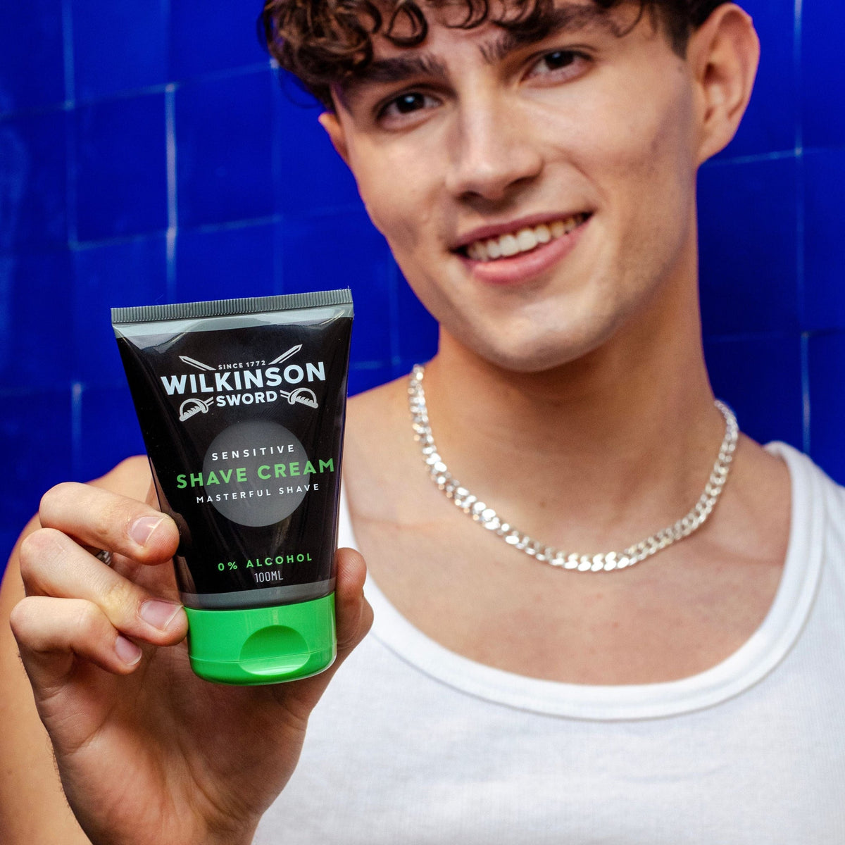 Wilkinson Sword Sensitive Shave Cream 100ml | Rich Protective Lather for Sensitive Skin