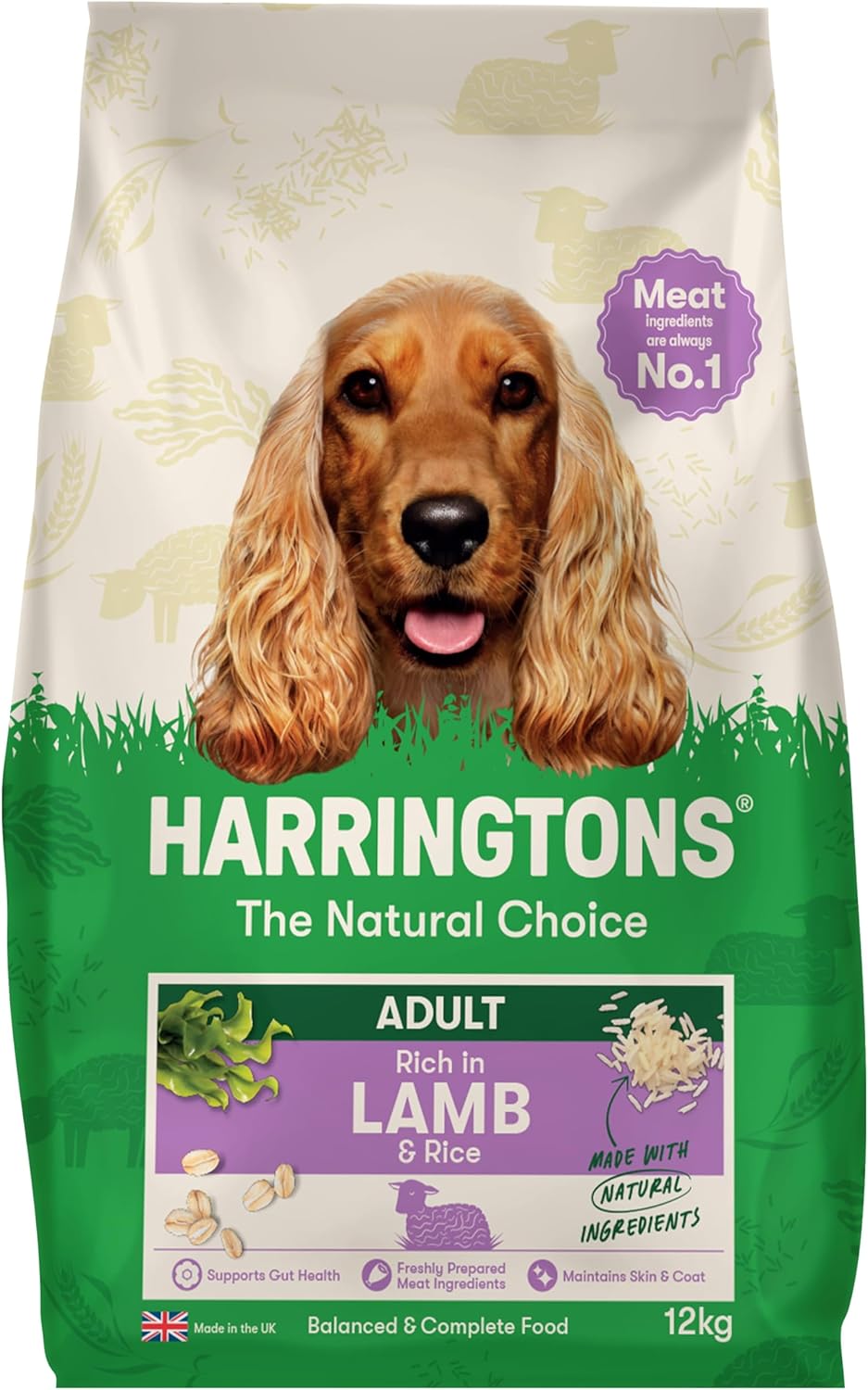 Harringtons Adult Dog Food Lamb & Rice 12kg | Complete Dry Dog Food