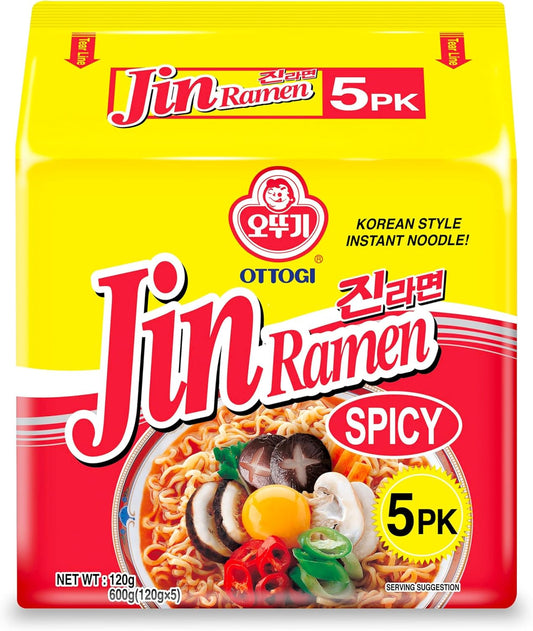 Ottogi - Jin Ramen Spicy Multipack (5x120g)