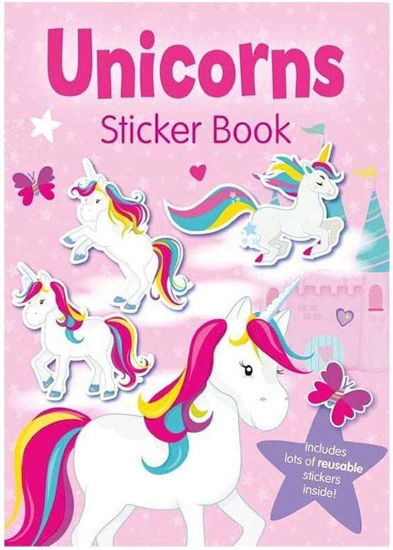 Unicorns Sticker Book, Reusable Sticker Book