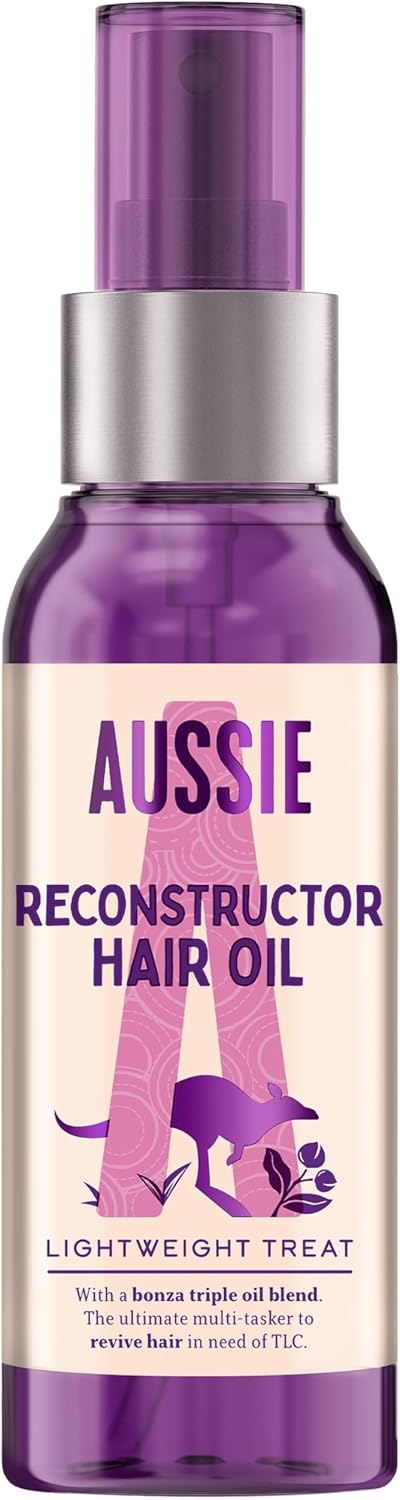 Aussie Reconstructor Hair Oil With Avocado, Jojoba Oil and Macadamia Nut Oil, 100ml