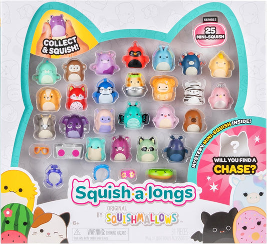 Squish-a-longs 25 Pack - Series 2 - (25) 1” Mini-Squish