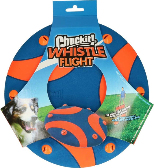 Chuckit! Whistle Flight Flyer Dog Toy Rubber Frisbee 