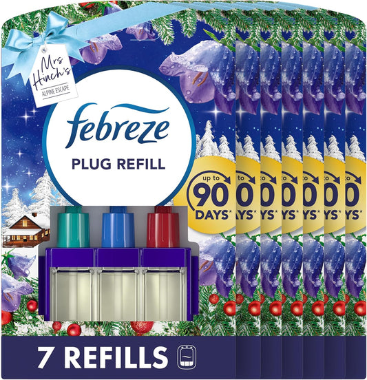 Febreze 3Volution Plug In Air Freshener Refill Alpine Escape 7 x 20ml | 90 Days Freshness