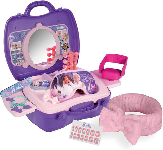 Barbie Deluxe Wellness & Beauty Playset- 20 Piece Barbie Playset Travel Carry Case 
