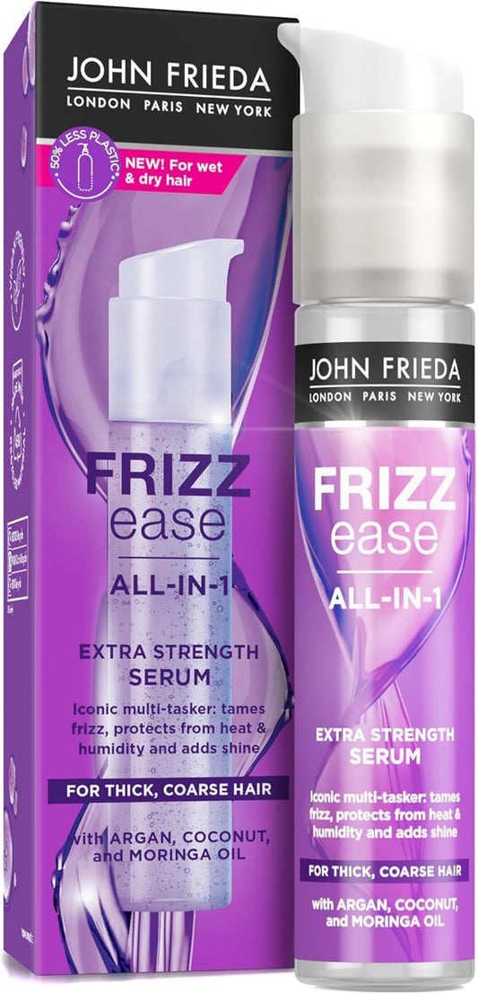 John Frieda Frizz Ease All-in-1 Extra Strength Serum 50ml | Frizz, Heat & Humidity Protection Serum