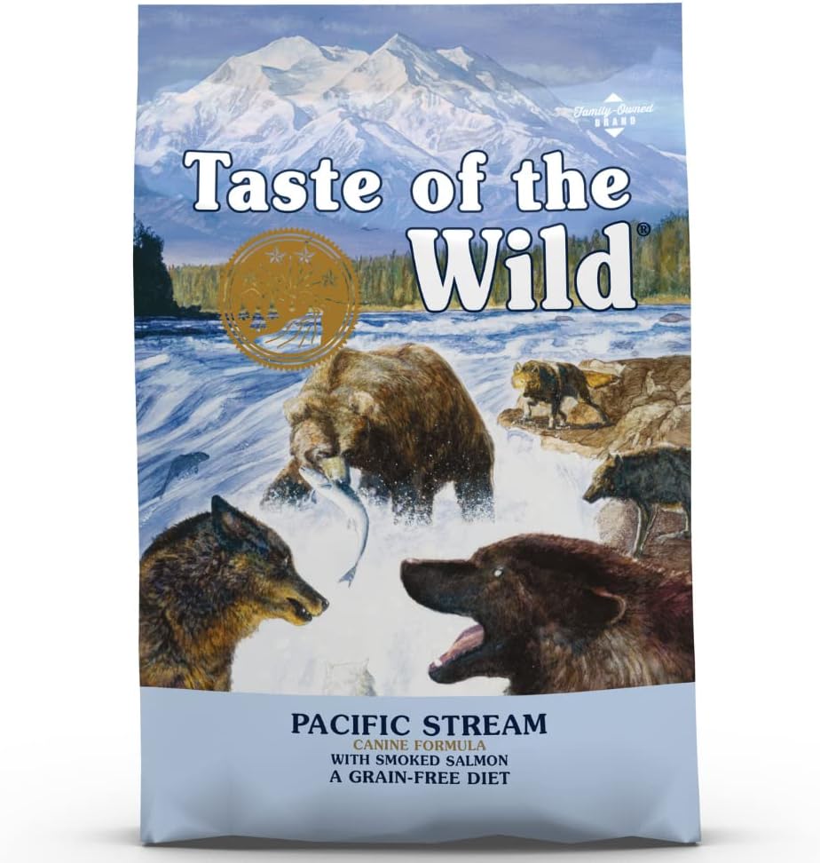 Taste of the Wild Pacific Stream Grain-Free Dry Dog Food, 12.2 kg – Smoked Salmon