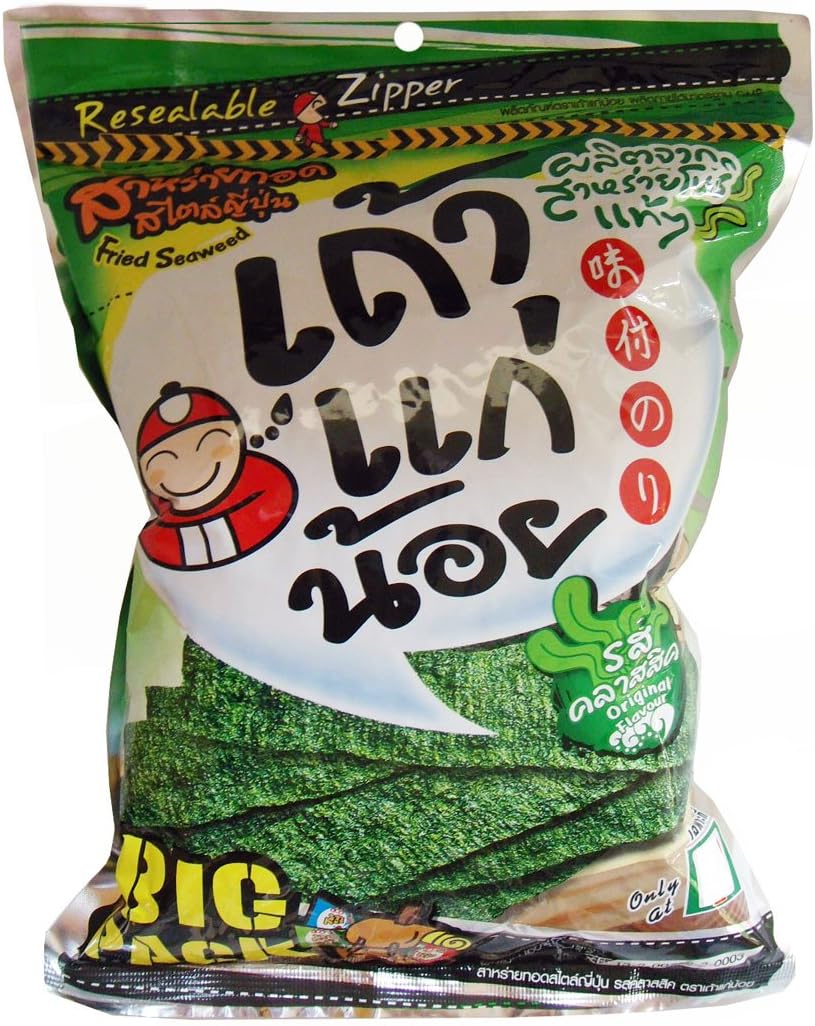 Tao Kae Noi Grilled Seaweed Original Flavour 32g | Thai Seaweed Snack