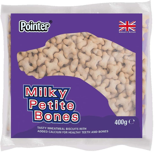Pointer Milky Petite Bones Dog Treats, 400g - Pack of 6