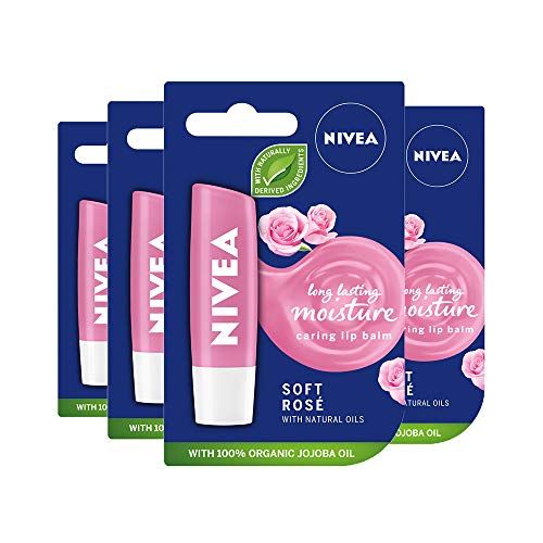 Nivea Soft Rose Lip Balm - Pack of 4