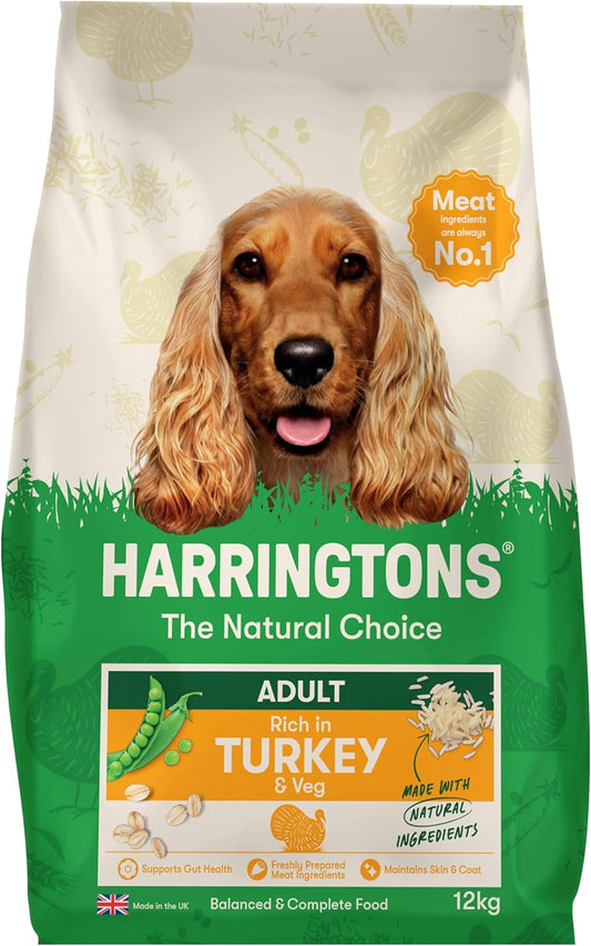 Harringtons Adult Rich in Turkey with Veg 12kg | Natural Complete Dry Dog Food