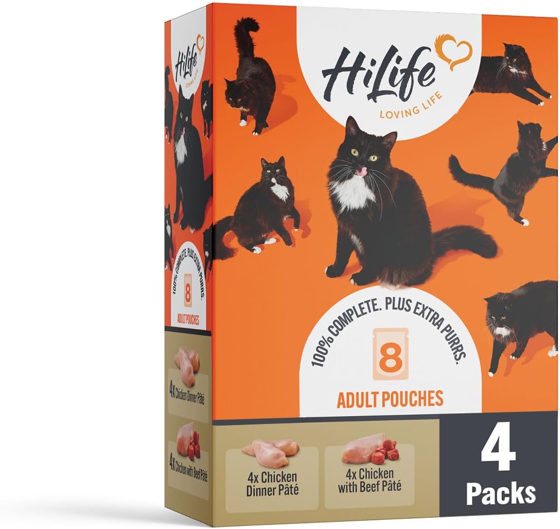 HiLife Adult Cat Chicken Pouch Selection 32x70g | Complete Wet Cat Food