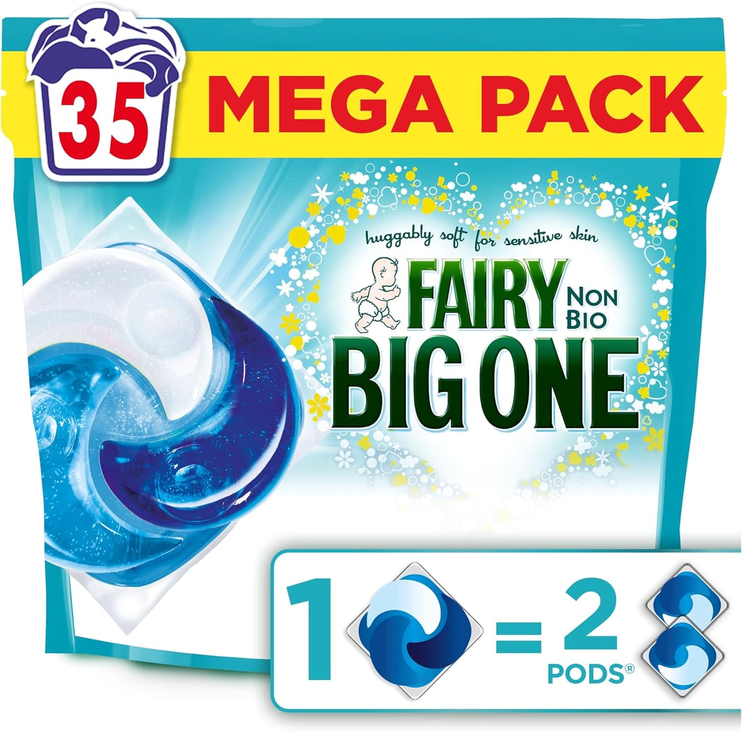 Fairy Non Bio Big One Laundry Pods Original 35w
