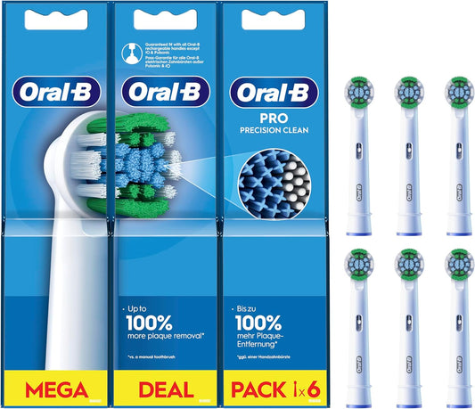 Oral-B Pro Precision Clean Electric Toothbrush Head, Pack of 6