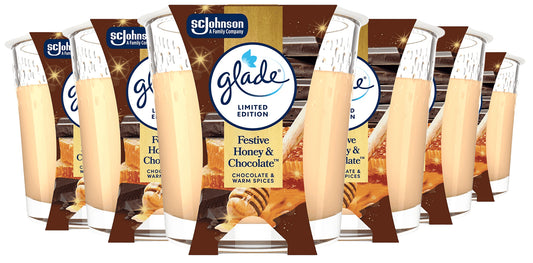 Glade Candle Festive Honey & Chocolate 112g - Pack of 6