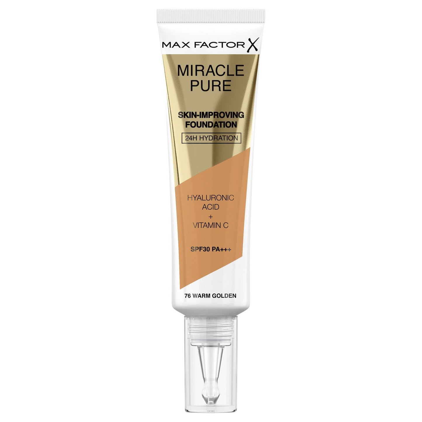 Max Factor Miracle Pure Foundation SPF 30 76 Warm Golden 30ml | Skin-Improving Foundation