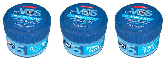 VO5 Extreme Style Rework Putty, Matte Finish, Travel Size 30ml - Multipack