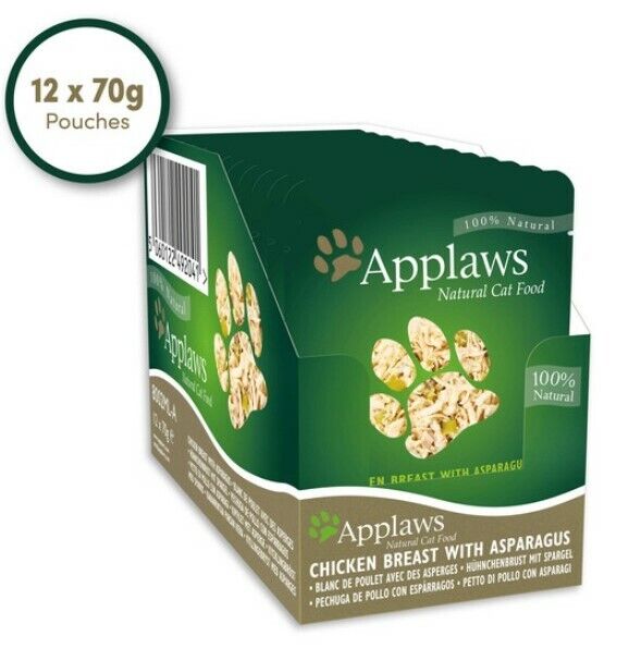 Applaws Adult Cat Food Pouches Chicken Breast & Asparagus 12 x 70g