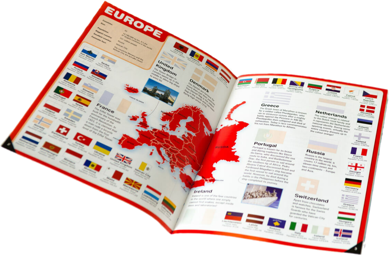 Flags of The World Sticker Book and World Poster